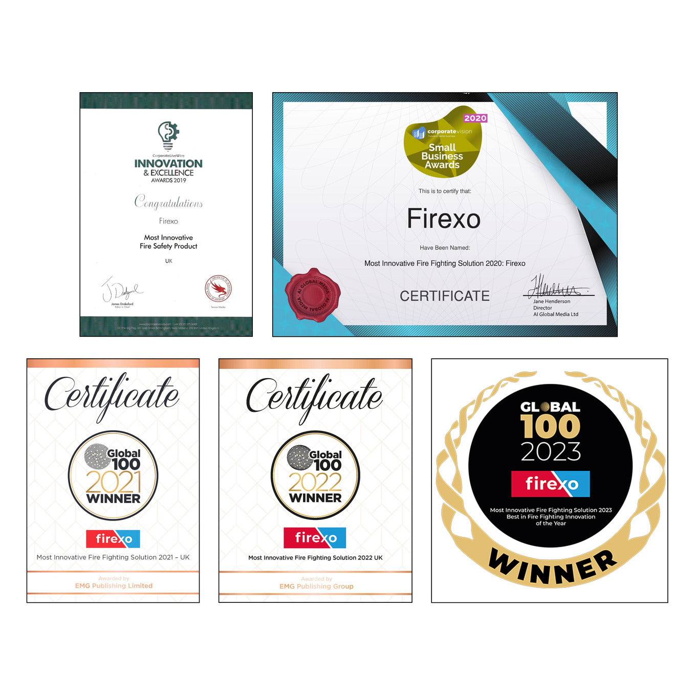 Extincteur Firexo en acier inoxydable de 2 litres pour TOUS LES INCENDIES