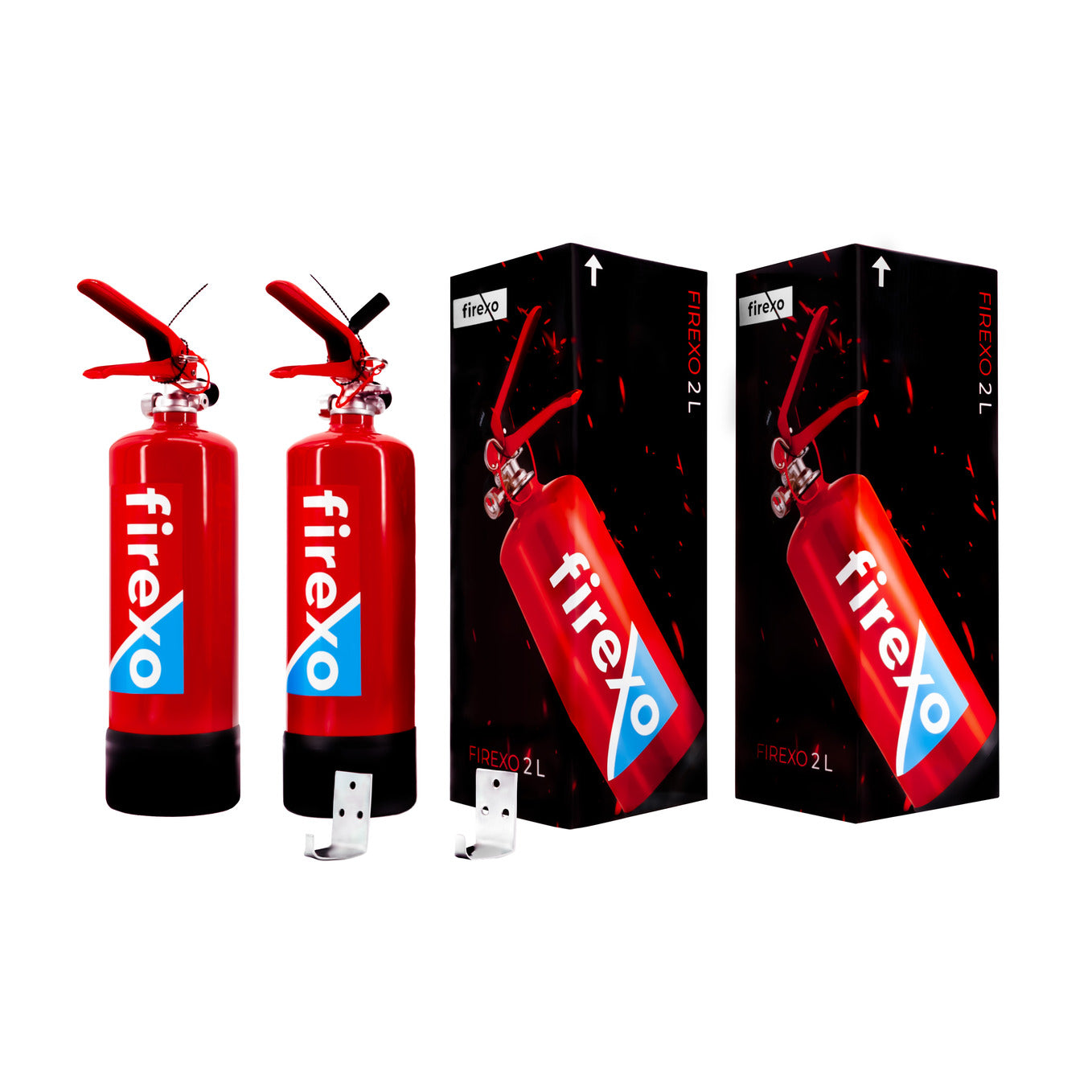 Firexo 2 Liter ALLA BRÄNDER Släckare - 2-pack