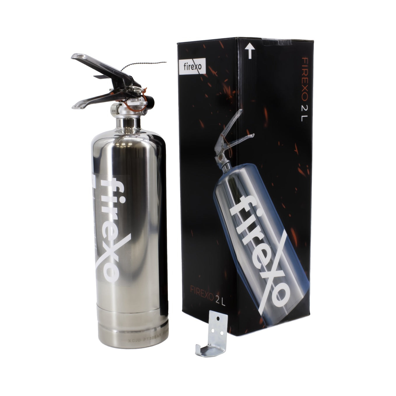 Extincteur Firexo en acier inoxydable de 2 litres pour TOUS LES INCENDIES 