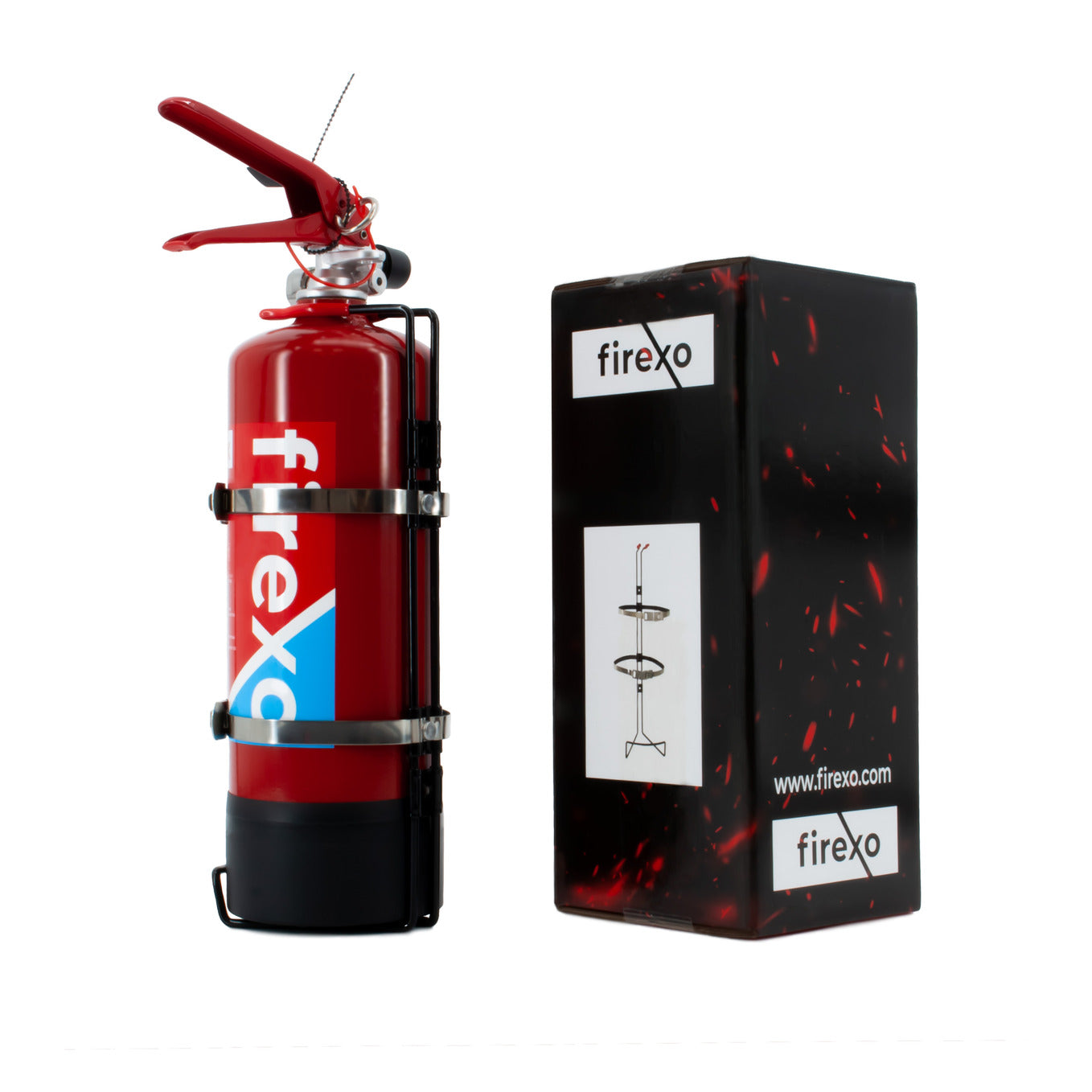 Firexo Halterung für RED 2L ALL FIRES Feuerlöscher 